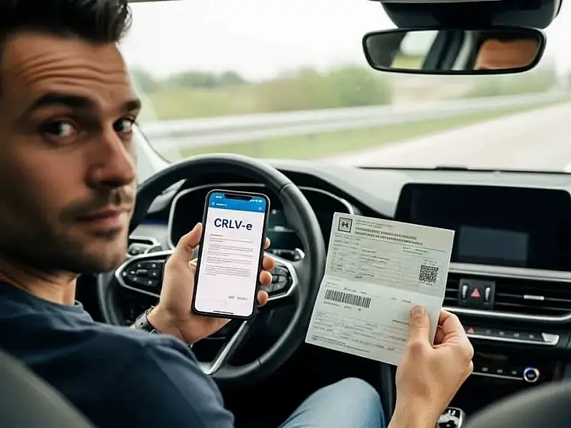 Multa pesada para quem dirige sem CRLV-e e CNH digital em 2026