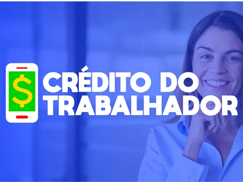 Trabalhador utilizando serviços bancários relacionados ao programa Crédito do Trabalhador.