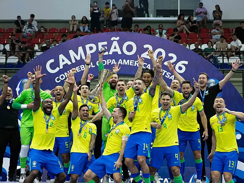 Brasil conquista 12º título da Copa América de Futsal com vitória épica sobre a Argentina na final disputada em Luque, no Paraguai