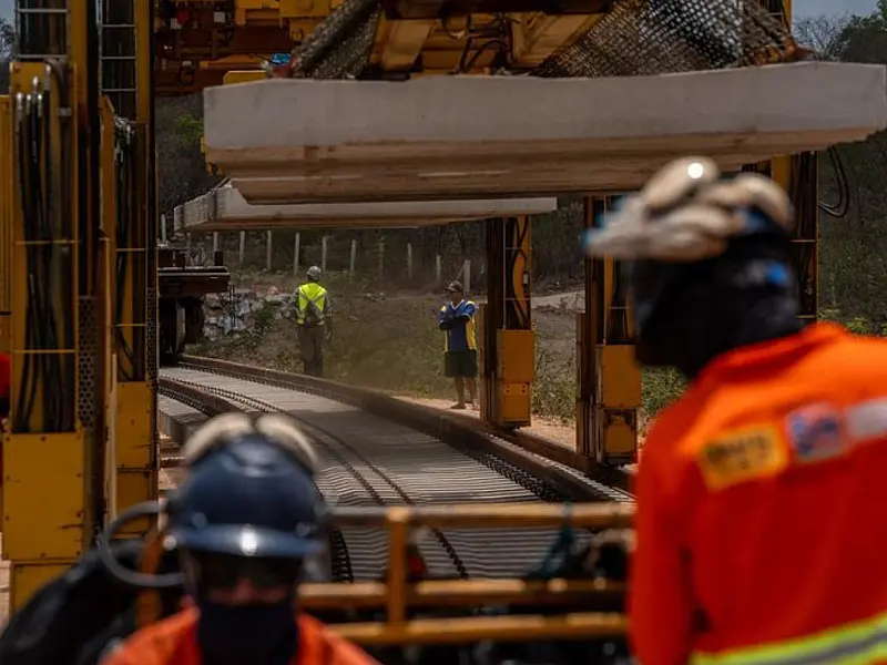 Trecho em obras integra a fase 1 da Ferrovia Transnordestina.