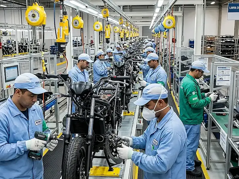 Produção de motos avança 1,7% no primeiro bimestre de 2026, alcança melhor resultado em 15 anos e mantém setor aquecido.