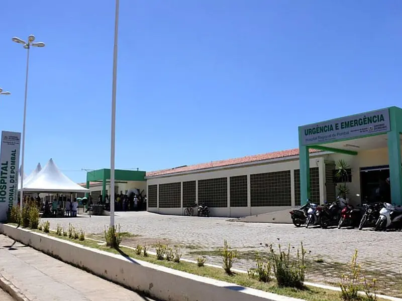 Fachada do Hospital Regional de Pombal no Sertão da Paraíba