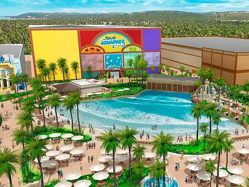 Maquete mostra a estrutura do Tauá Resort João Pessoa, empreendimento com investimento superior a R$ 700 milhões.