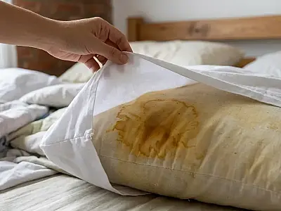Travesseiro amarelado mesmo com fronha limpa: o que causa as manchas, quais os riscos e quando é a hora de trocar