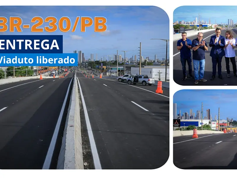 Novo viaduto na BR 230 melhora fluxo de veículos em Cabedelo