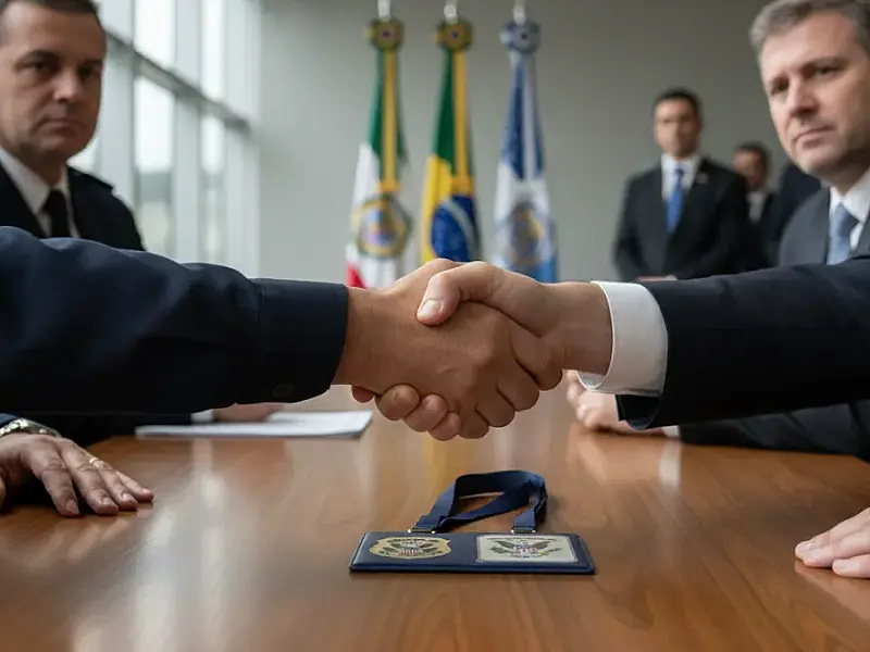 Sede da Polícia Federal em Brasília, onde o oficial dos EUA teve seu acesso restabelecido após crise diplomática.