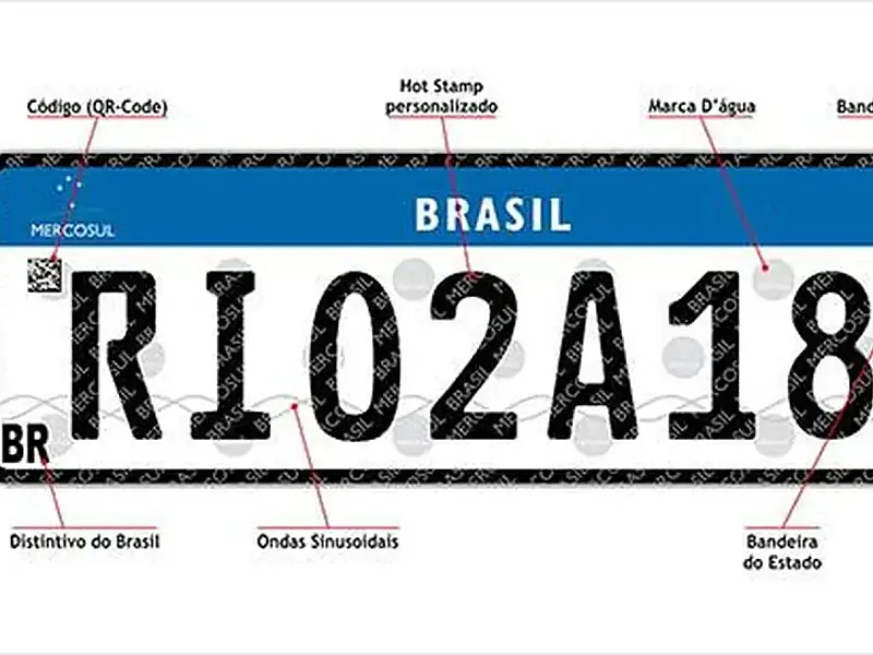Projeto prevê nova alteração no modelo da placa Mercosul em todo o país.