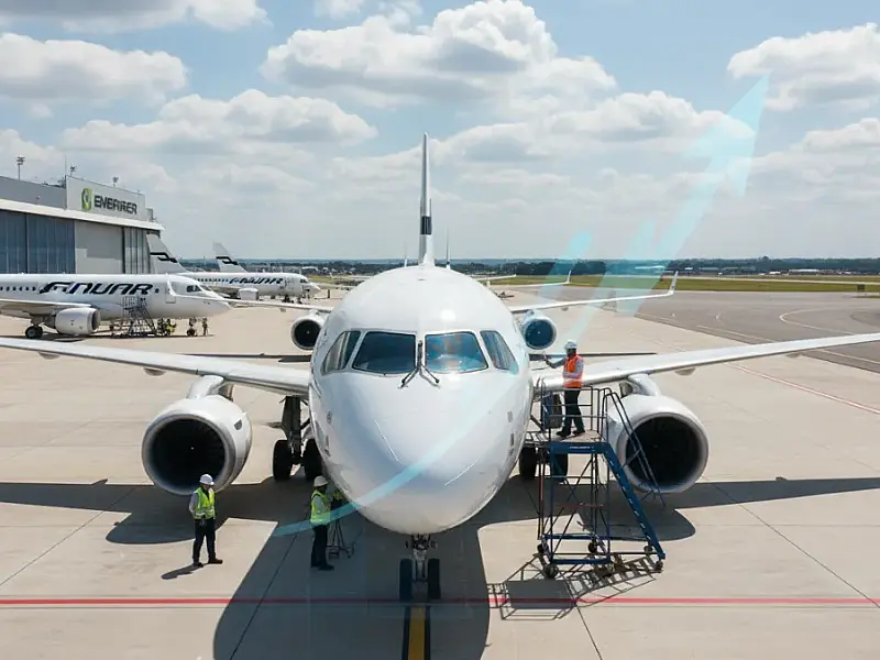 Linha de montagem da Embraer: empresa prevê entregar até 255 aeronaves ao longo de 2026.