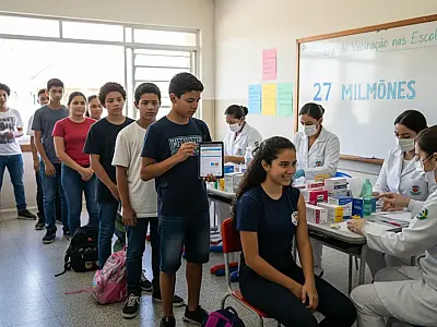 Vacinação nas escolas: força-tarefa nacional busca imunizar 27 milhões de estudantes até o dia 30
