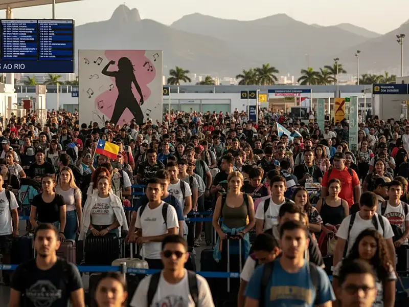 O Aeroporto do Galeão terá reforço na operação para receber fãs de diversos países para o show de Shakira. Foto: Tânia Rêgo/Agência Brasil