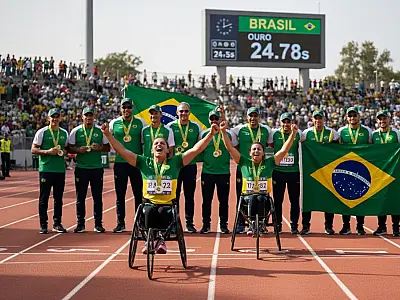 Hegemonia absoluta: Brasil domina Grand Prix de atletismo paralímpico no Marrocos