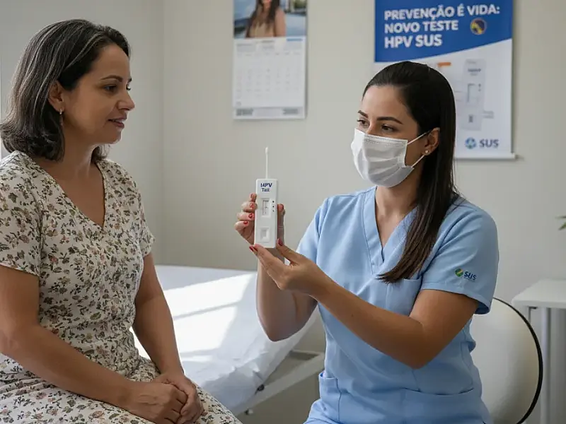 O teste molecular identifica 14 genótipos de alto risco do vírus HPV antes do surgimento de lesões.