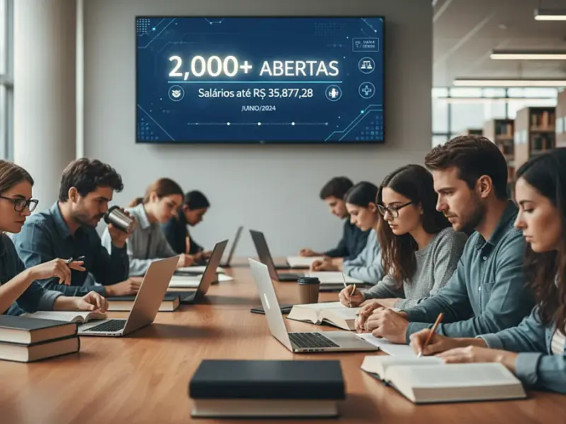Concursos abertos somam mais de 2 mil vagas e salários que chegam a R$ 35 mil