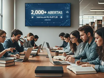 Concursos abertos somam mais de 2 mil vagas e salários que chegam a R$ 35 mil
