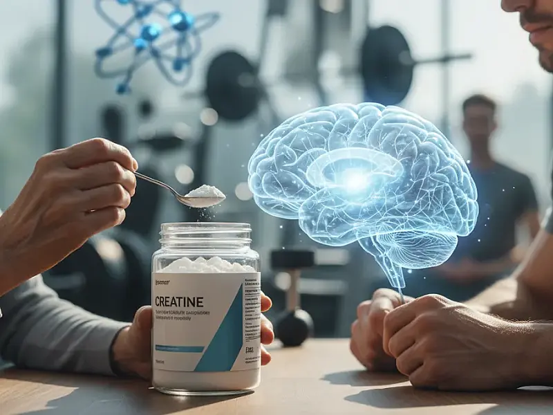 A creatina atua na regeneração do ATP, garantindo energia rápida para os músculos e para as funções cognitivas superiores.