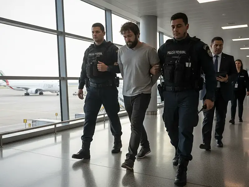 Victor Lima Sedlmaier foi preso em Dubai e deportado para o Brasil após cooperação internacional da Polícia Federal com a Interpol.