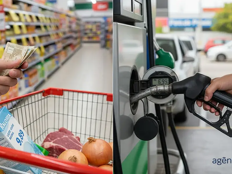 O aumento nos preços de itens básicos como leite e carne pressionou o orçamento das famílias brasileiras em abril.