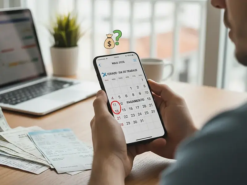 Quinto dia útil de maio de 2026: saiba quando o salário cai na conta e o que muda no calendário