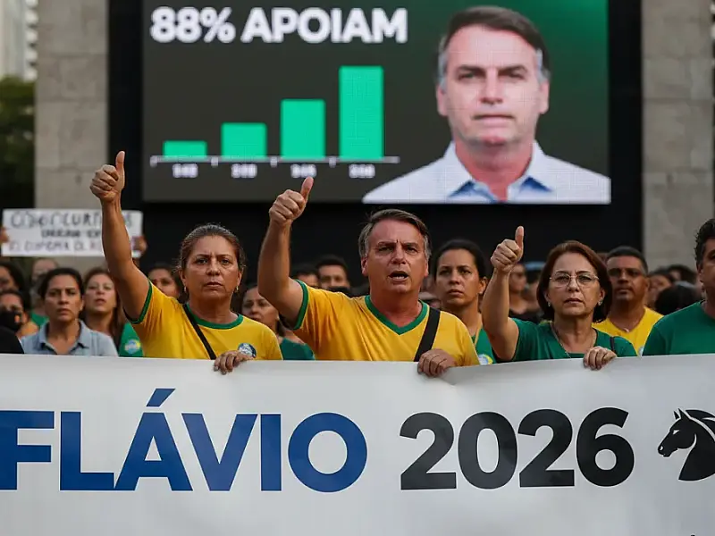 Fidelidade à prova: 88% da base de Flávio Bolsonaro ignora crise 'Dark Horse' e apoia candidatura