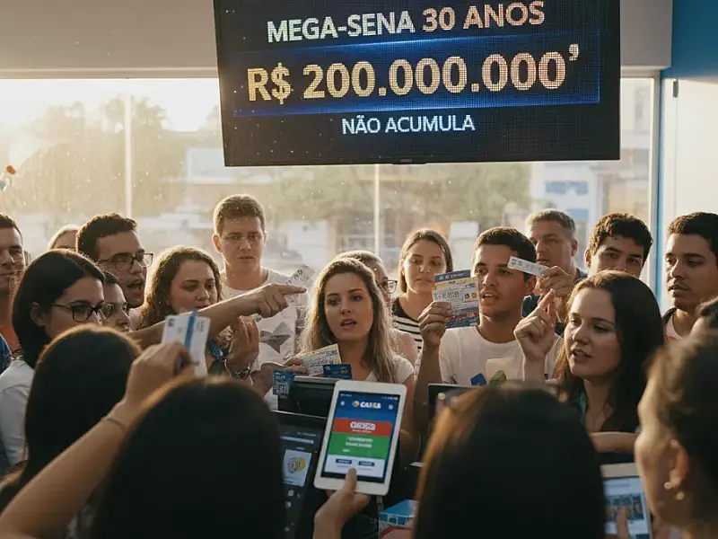 O concurso especial da Mega-Sena celebra 30 anos com prêmio que não acumula e estimativa de R$ 200 milhões.