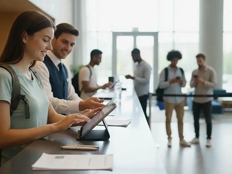 Novo sistema de check-in digital agiliza recepção de hóspedes em hotéis de todo o Brasil.