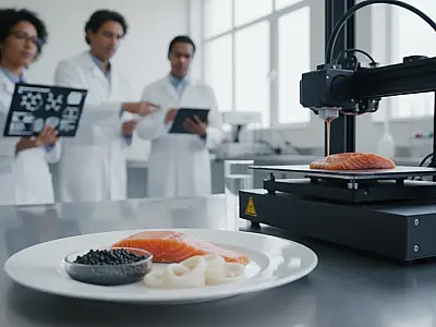 O futuro no prato: Embrapa desenvolve salmão, caviar e lula em impressoras 3D