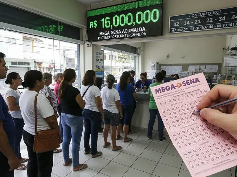 Sorteio da Mega-Sena acumulou e prêmio principal chega a R$ 16 milhões para o próximo concurso.