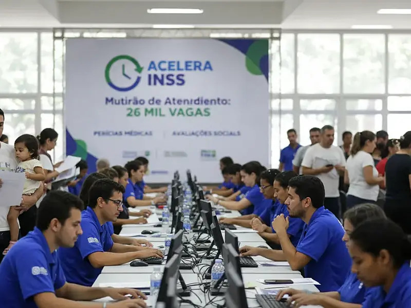 Mutirão do INSS antecipa perícias médicas para agilizar a concessão de benefícios previdenciários.