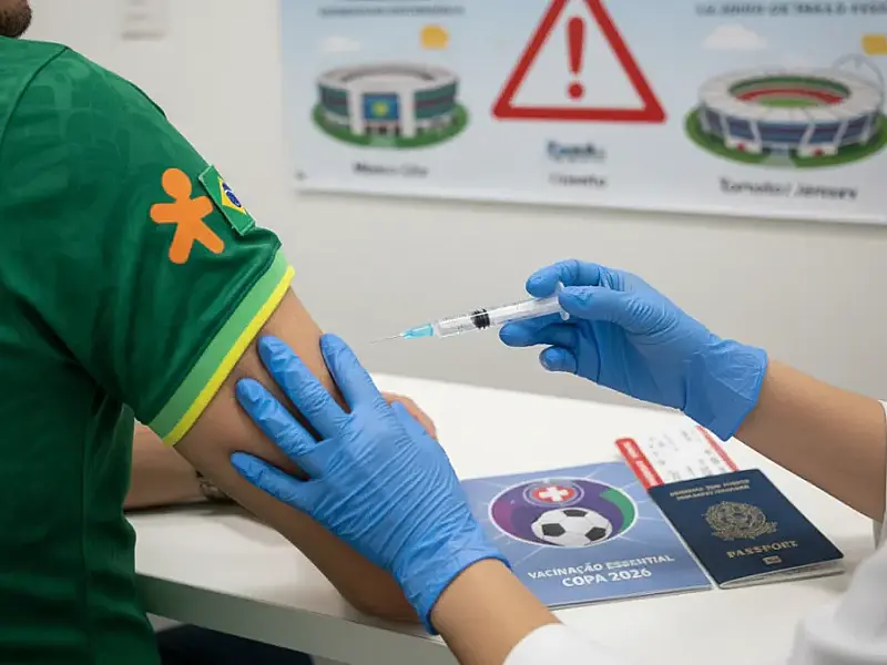 Torcedores devem atualizar caderneta de vacinação antes de viajar para os países-sede da Copa de 2026.