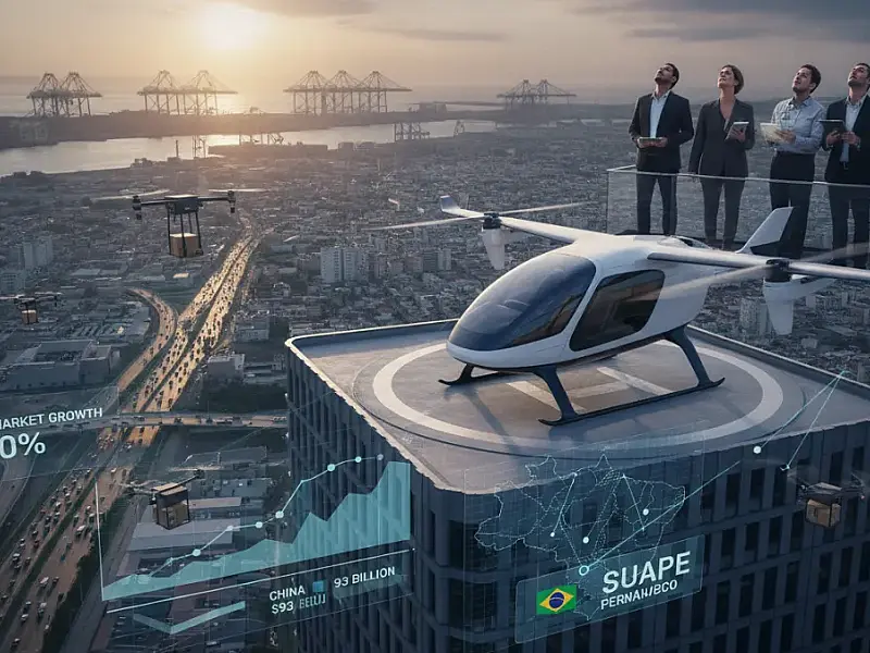 Aeronaves elétricas de decolagem vertical (eVTOL) e drones profissionais representam a nova fronteira da economia global.