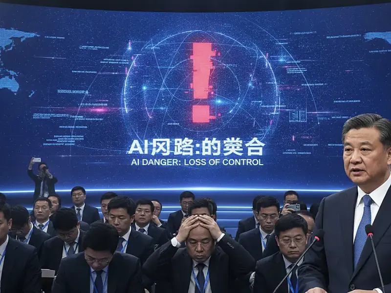 O primeiro-ministro Li Qiang discursa durante o Fórum Econômico Mundial em Dalian sobre os desafios da Inteligência Artificial.