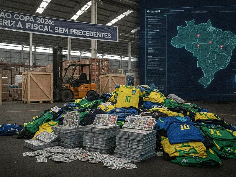 Operação Copa 2026: Fiscalização apreende 1 milhão de camisas e bloqueia 4,5 mil sites piratas