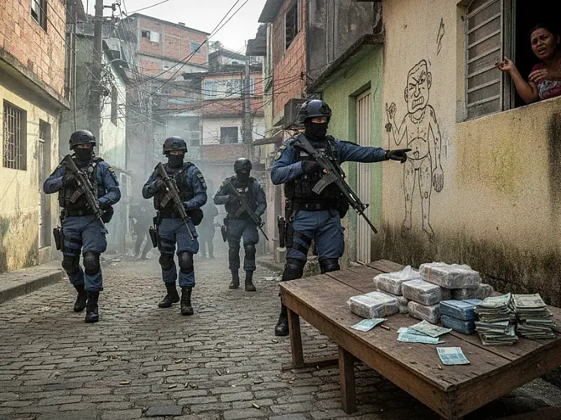 Operação da Polícia Civil no Morro Dona Marta, na Zona Sul do Rio, mobiliza agentes da DRE contra o crime organizado.