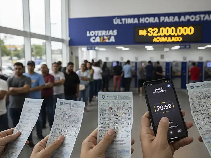 Apostadores de todo o Brasil buscam o prêmio acumulado de R$ 32 milhões no concurso 3.015 da Mega-Sena.