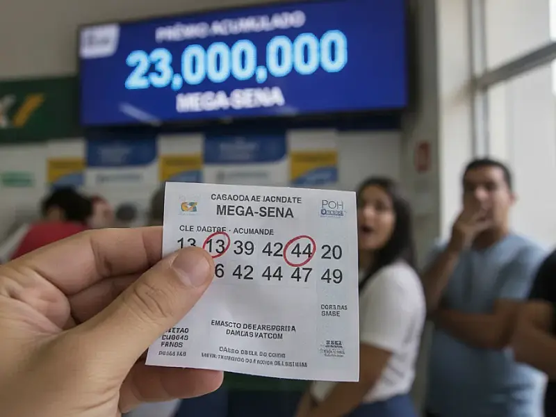 O sorteio da Mega-Sena no Espaço da Sorte, em São Paulo, não teve vencedores na faixa principal e acumulou novamente.