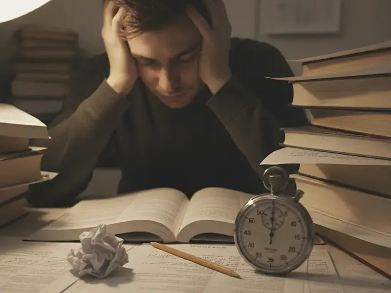 O volume massivo de textos nos vestibulares exige resistência física acima do domínio do conteúdo.