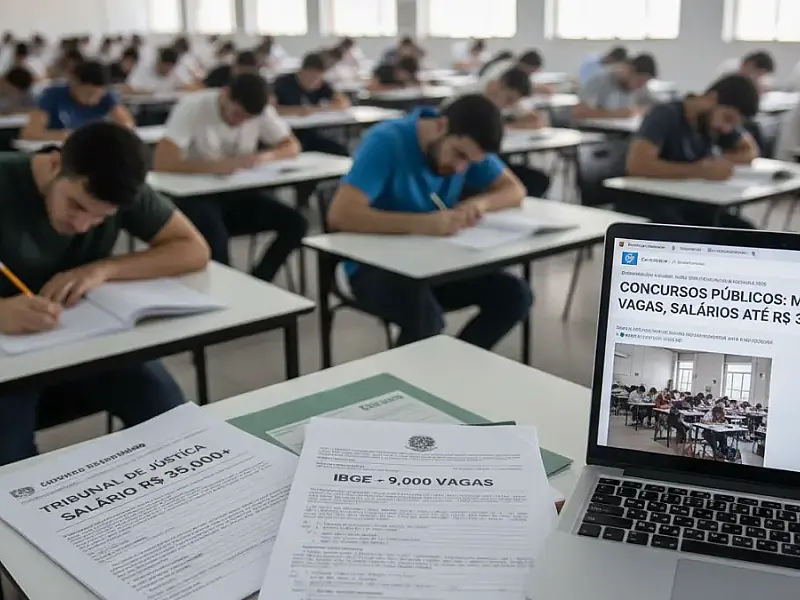 Concursos públicos: editais somam milhares de vagas e salários chegam a R$ 35 mil