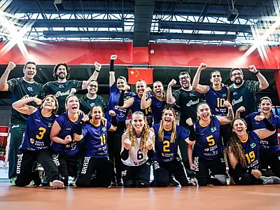 Em busca do bicampeonato, Brasil atropela China e vai à final do Mundial de Vôlei Sentado
