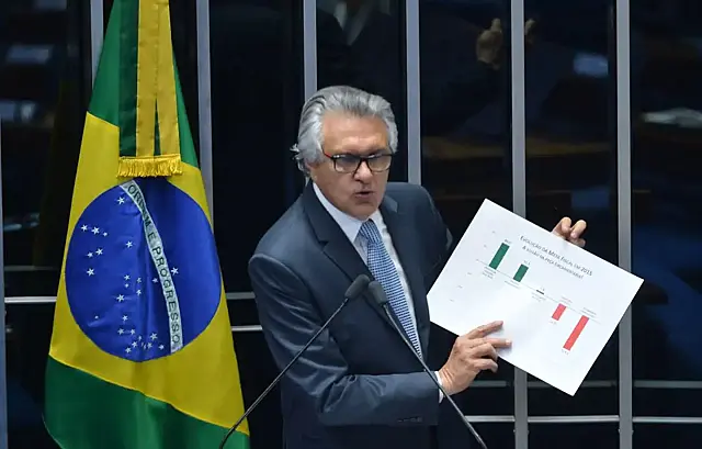 Ex-governador Ronaldo Caiado em apresentação pública onde comentou sobre a relação entre poderes
