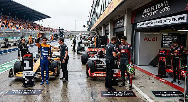 Norris fatura pole na Holanda e Gabriel Bortoleto brilha no Q3 com a Audi