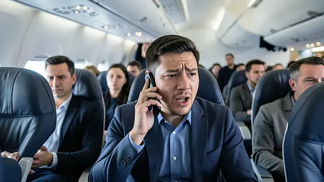 Uso de dispositivos eletrônicos sem fone de ouvido lidera queixas de passageiros durante voos.
