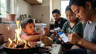 Quedas e queimaduras lideram internação de crianças no Brasil; distração com celular acende alerta