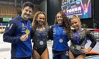 Brasil fecha Copa do Mundo de ginástica com seis medalhas e três ouros na Hungria