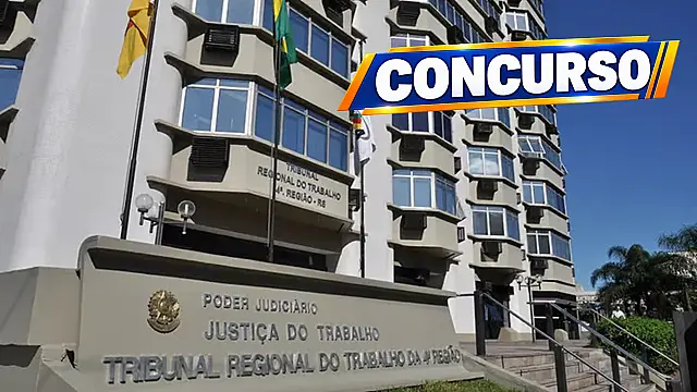 Concurso TRT-4 abre cadastro de reserva com salários de até R$ 16 mil; provas serão em 2027