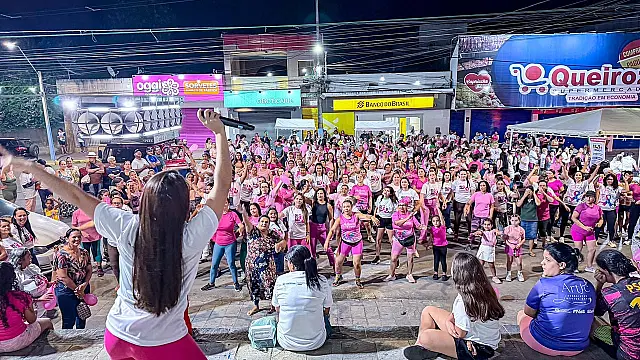 Outubro Rosa reúne centenas de mulheres em caminhada e ação de saúde em Chã Grande