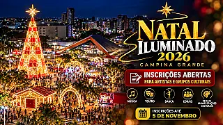 Natal Iluminado 2026 abre inscrições para artistas e grupos culturais em Campina Grande