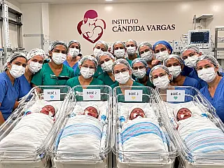 Quadrigêmeos nascem em João Pessoa e mobilizam equipe com 21 profissionais de saúde