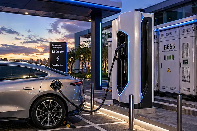 BYD inaugura carregador ultrarrápido no Brasil e recarrega carro elétrico em menos de 10 minutos
