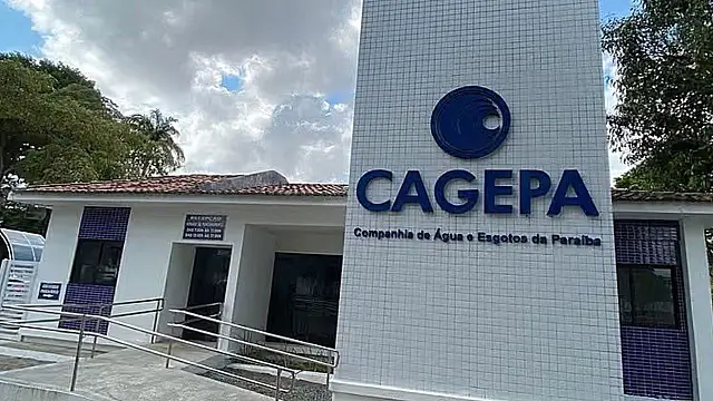 Fachada do prédio principal da sede da Cagepa em João Pessoa.